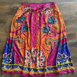 Soft Surroundings Marguerite Bohemian Colorful Maxi Flowy Skirt Women’s Size XL